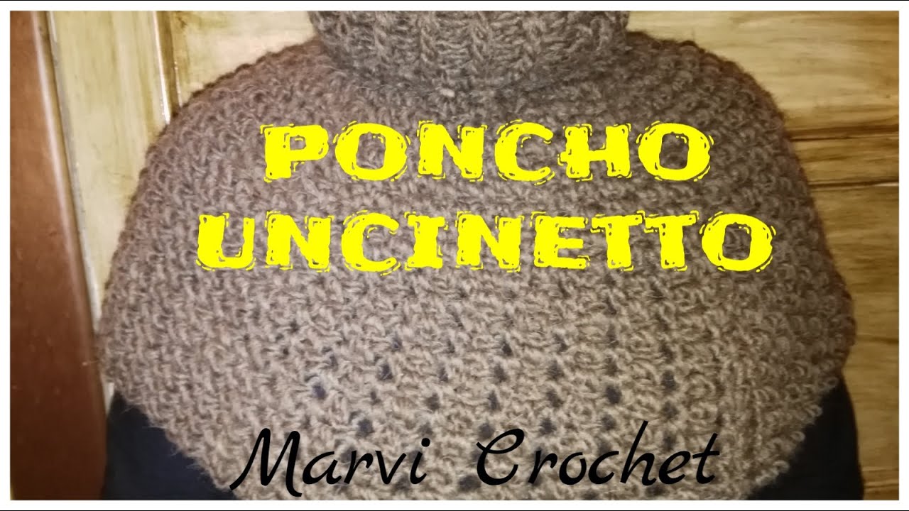 Tutorial cappa ,poncho uncinetto,crochet cape poncho