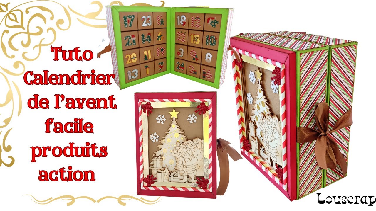 Calendrier de l'avent TUTO facile produits action #calendrierdelavent #scrapbooking