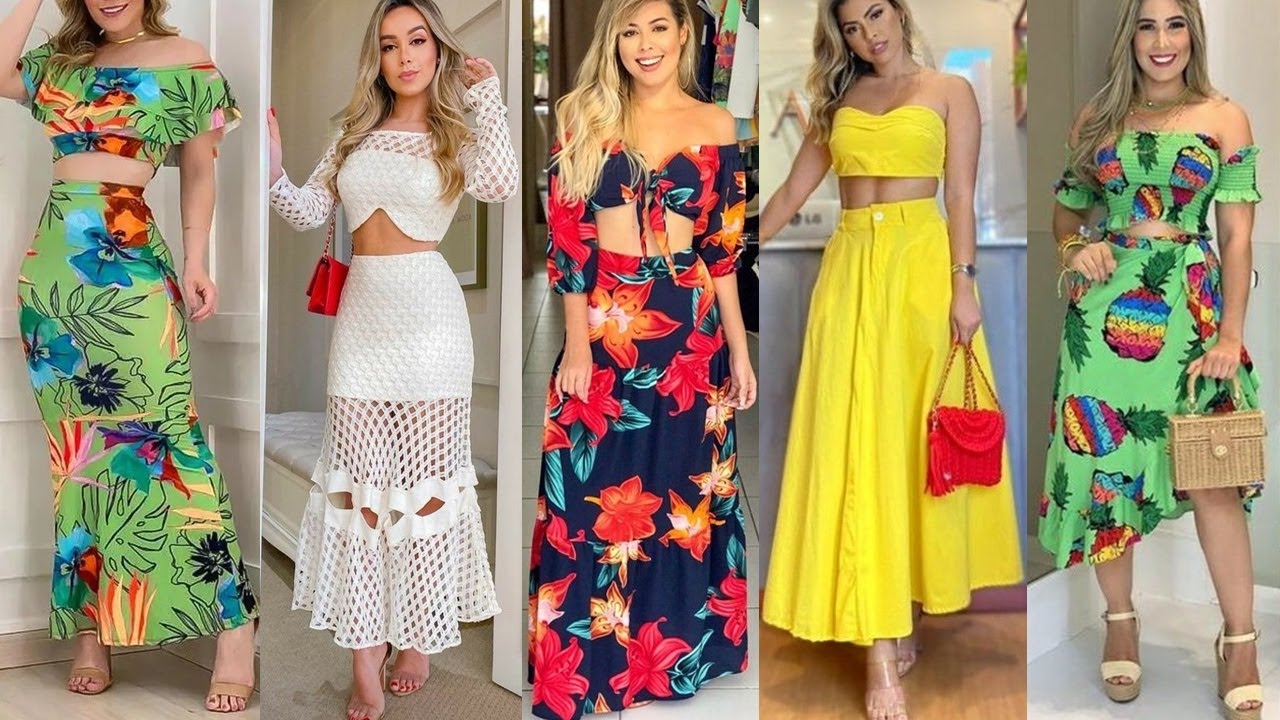 BELLOS CONJUNTOS DE DOS PIEZAS O SETS COORDINADOS CON FALDAS Y BLUSAS EN TODOS LOS ESTILOS 2022