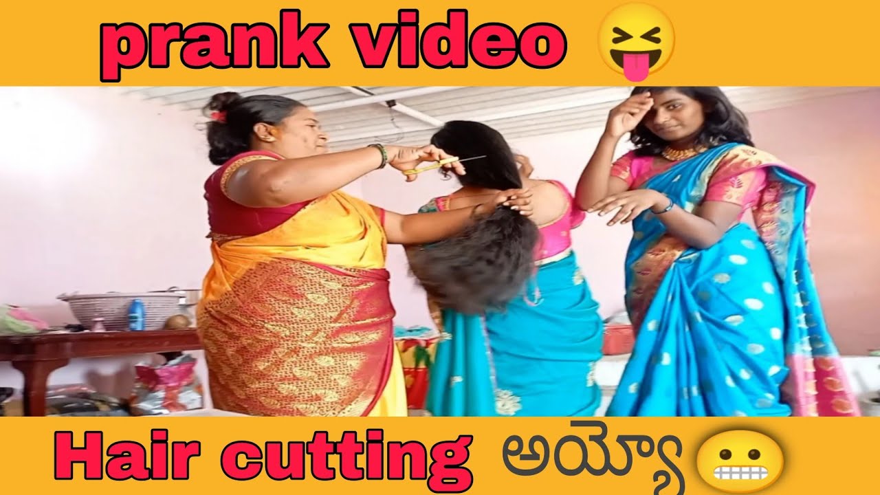 prank video 😝😝hair cutting