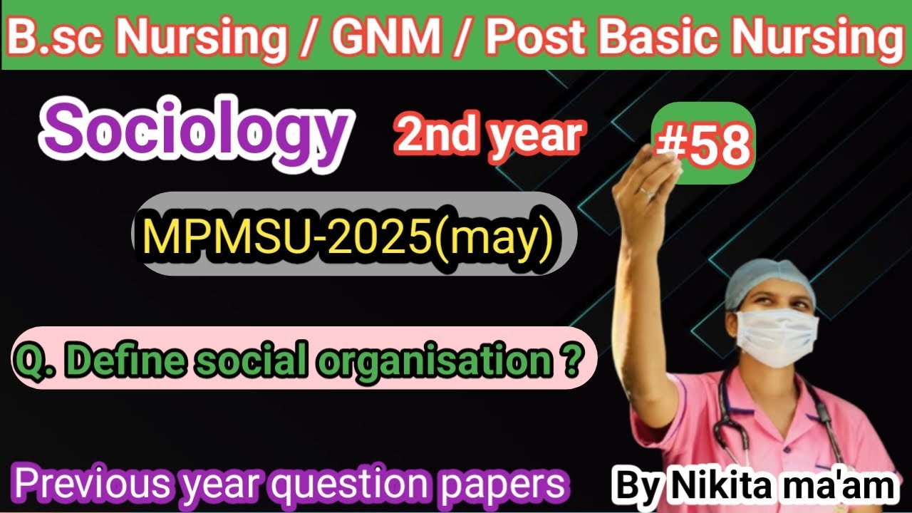 Social organisation || 2nd year || sociology ||  by Nikita ma'am 