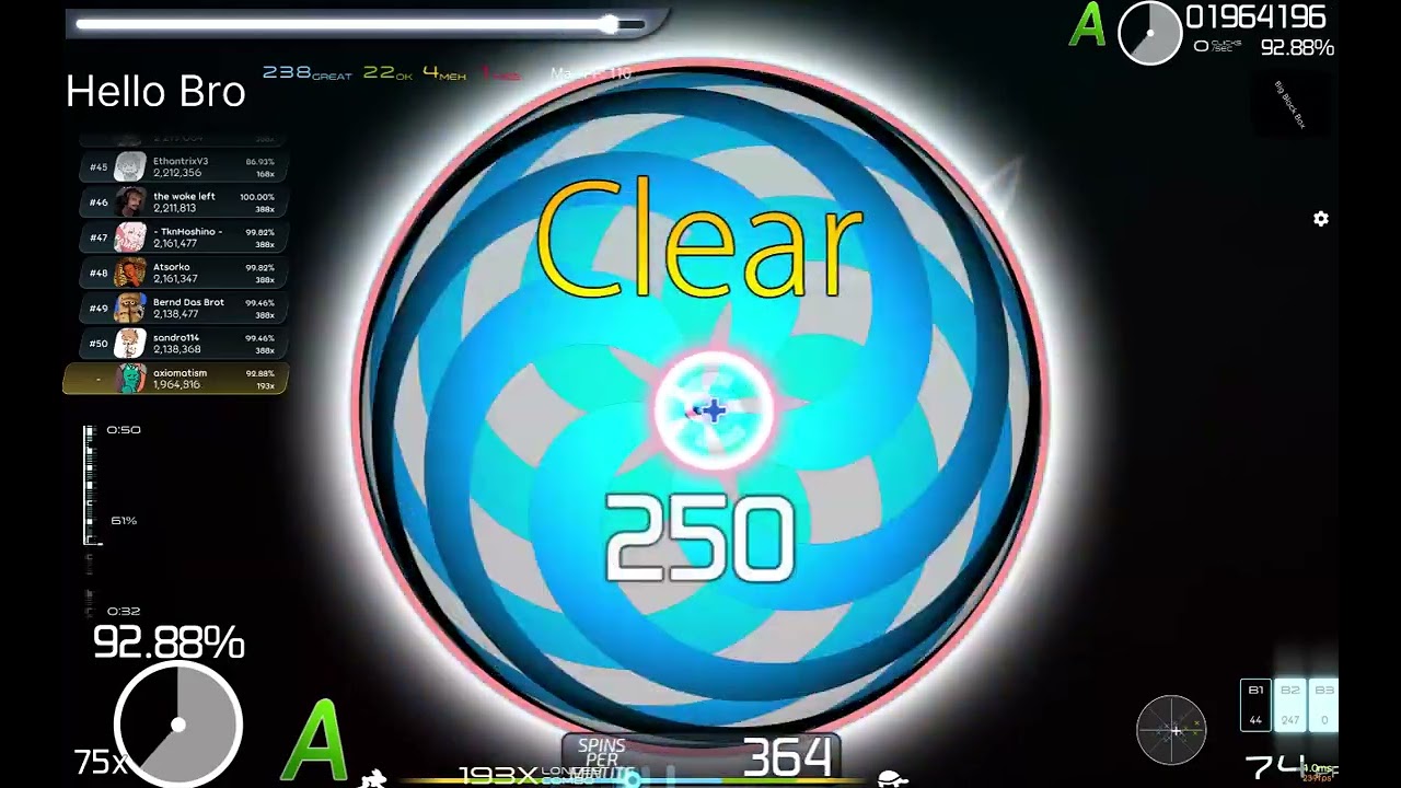 bag [Hard] +NM (osu!std) 90.71% A