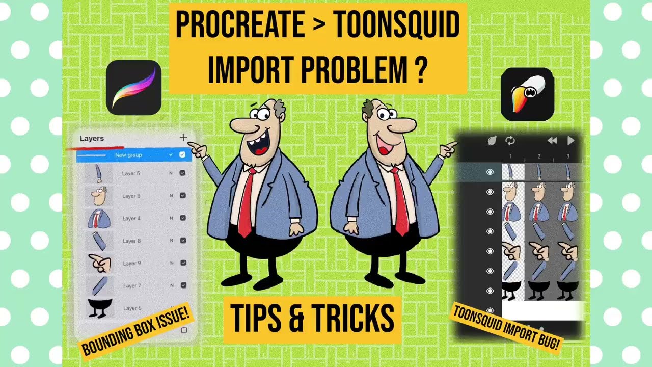 Procreate →ToonSquid Import Problem? #toonsquid #procreate #rigging #procreatedreams #flipaclip #2d