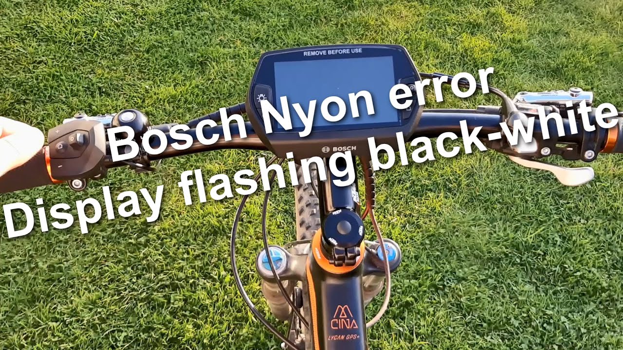 Bosch Nyon error - Display flashing black-white - Reset solution shown / Display blinkt schwarz-weiß
