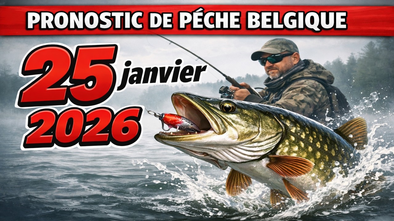 PROGNOSTIC DE PÊCHE en Belgique le vingt-cinq janvier deux mille vingt-six ! Préparez vos lignes, l