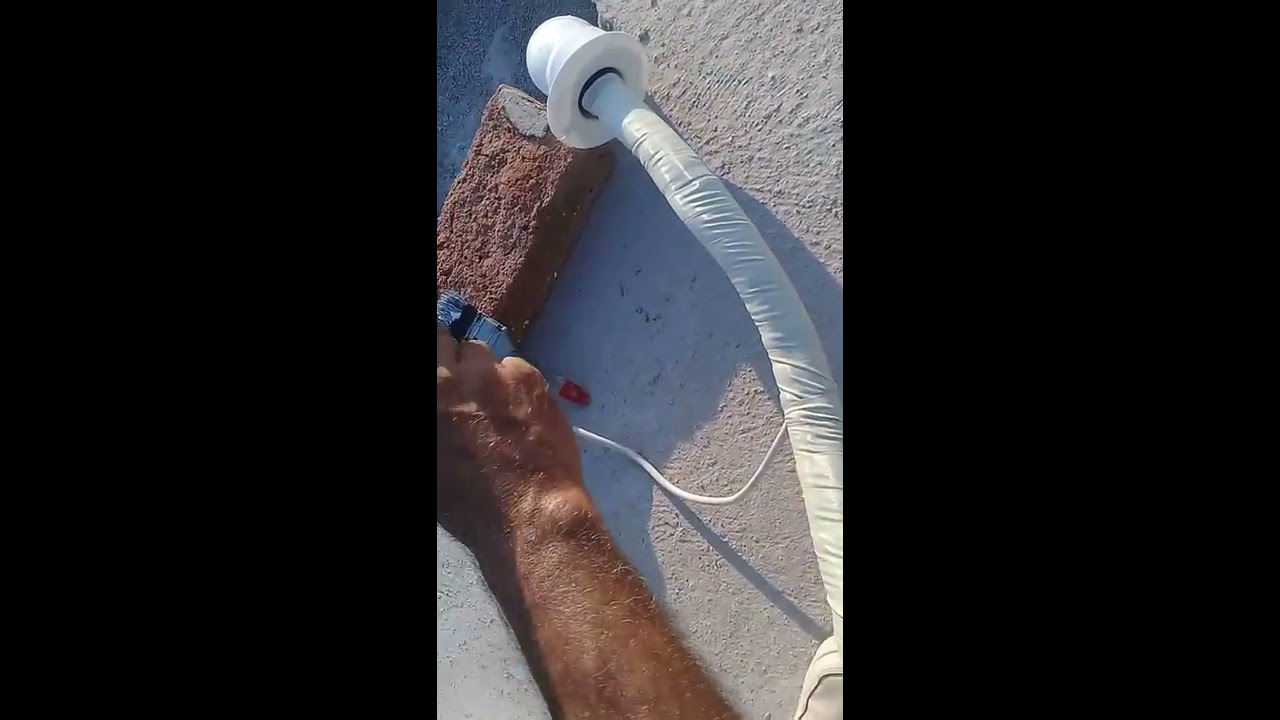Impermeabilizando las lineas de un minisplit...