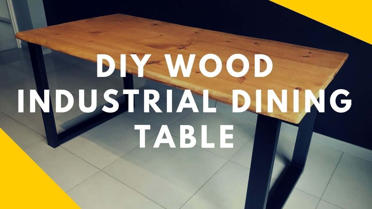 DIY Wood Industrial Dining Table Woodworking 100$