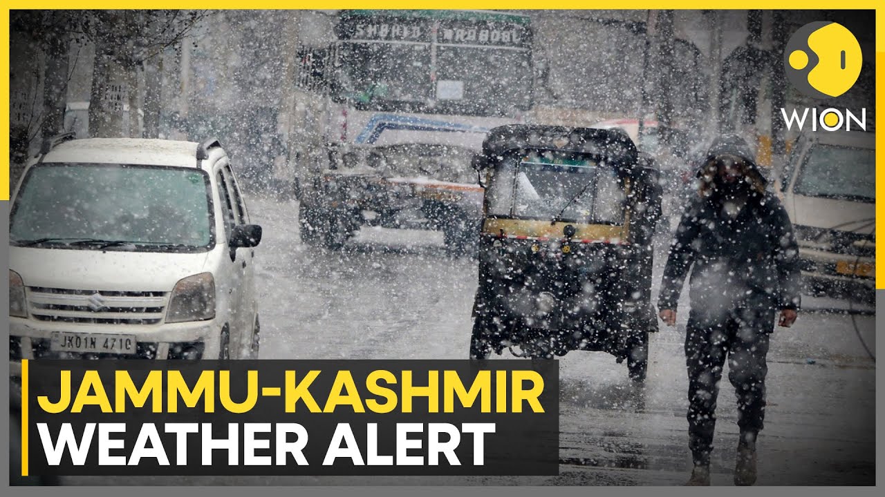 Jammu-Kashmir Weather Alert: Fresh Snowfall at Razdan Top, Heavy Rain Hits Srinagar | WION