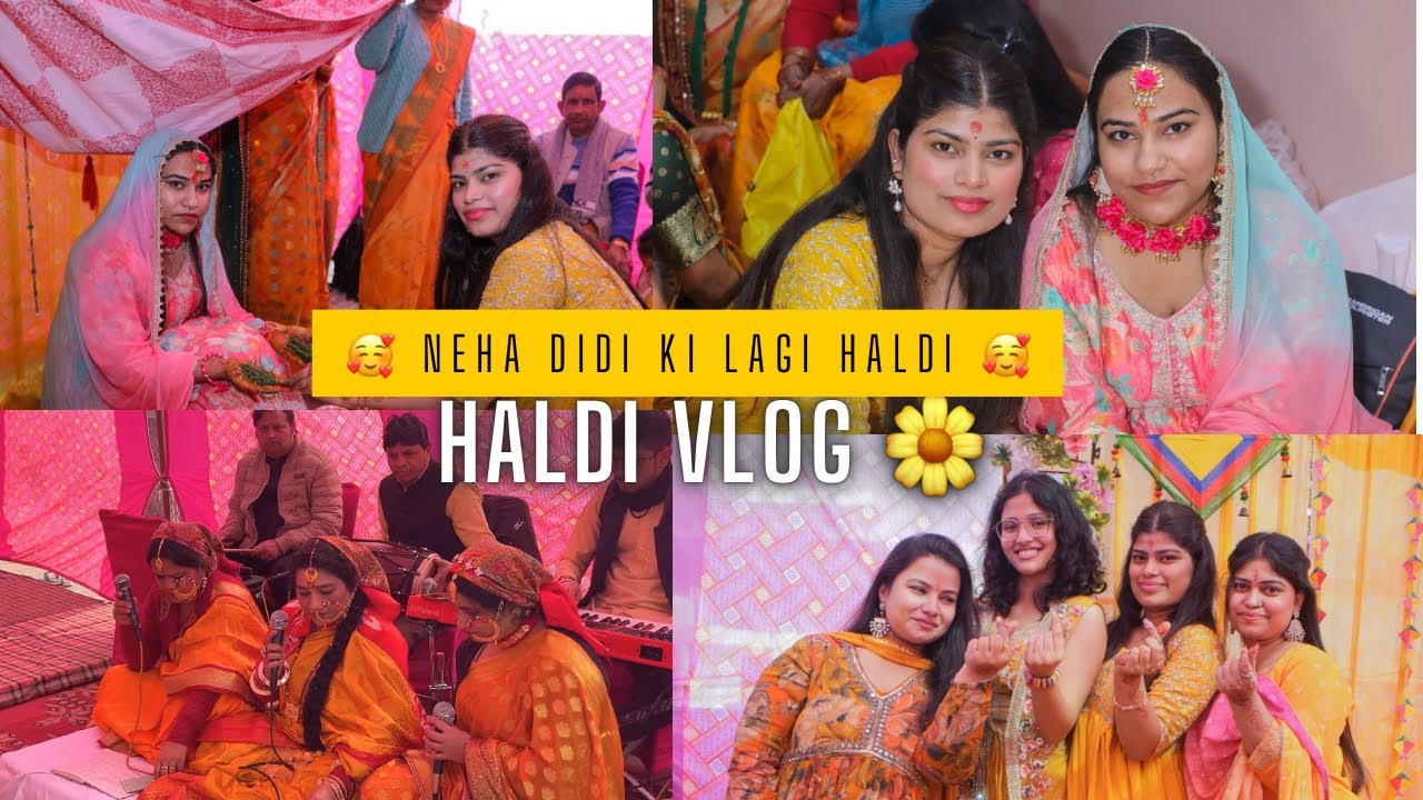 Garhwali Haldi Baan aur Mangal Snan 💛 || Neha didi ki shaadi 🫶🏻🌟