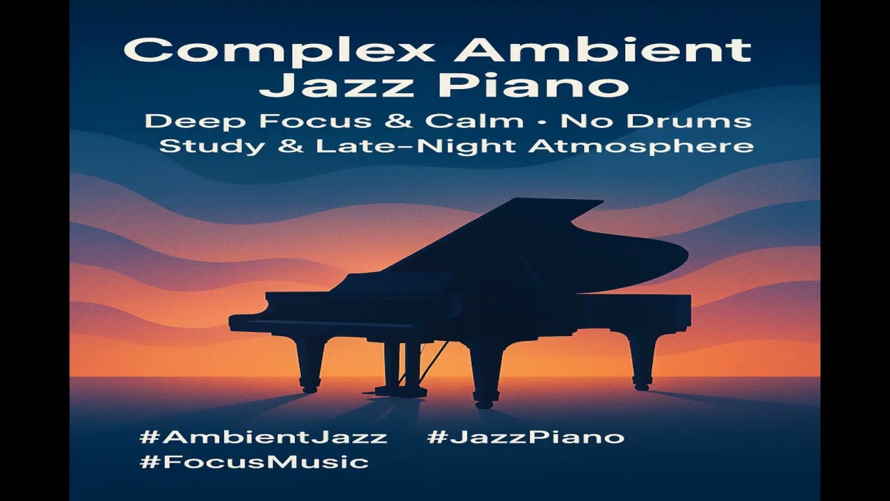 Ambient Jazz Piano • Deep Focus & Calm Study & Late Night Atmosphere
