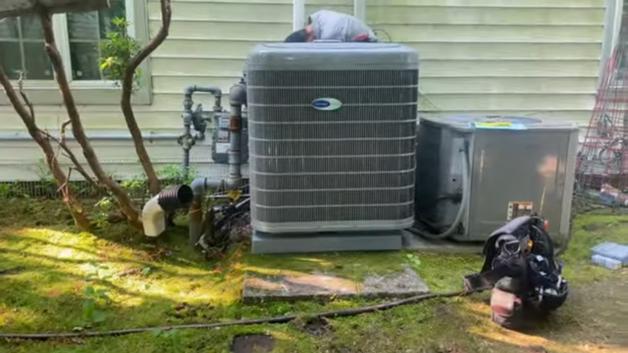 Carrier Infinity Replaces TOTALLY Hacked Central AC System for YouTube Subscriber