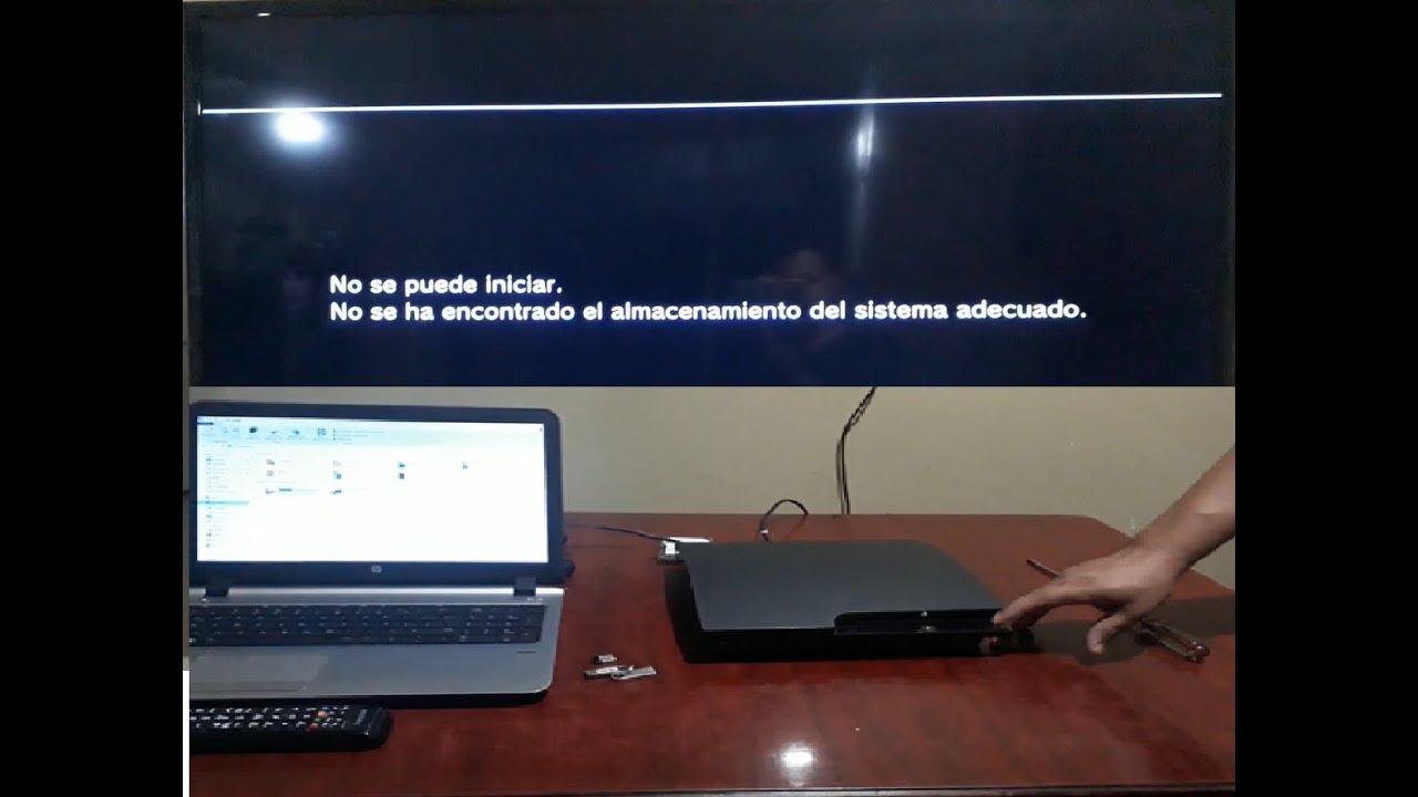 PS3 no se puede iniciar no se ha encontrado el almacenamiento del sistema adecuado.