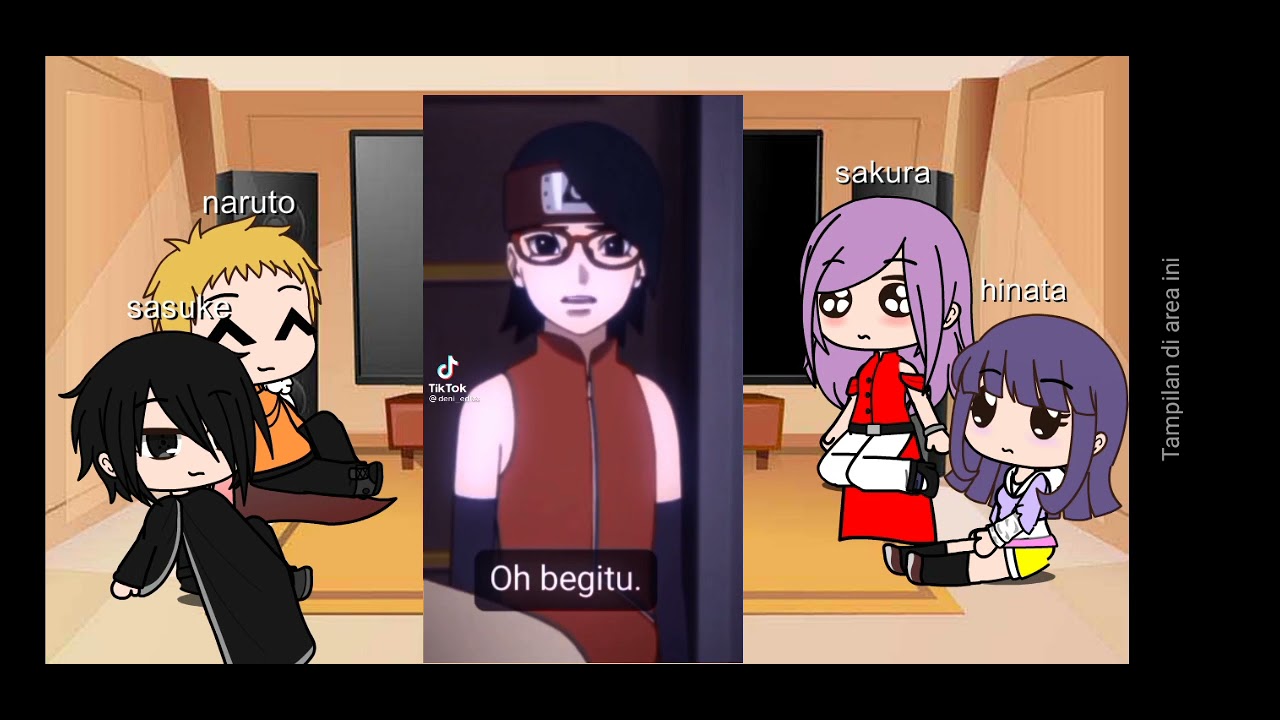 team 7 +. hinata react to sarada and borusara