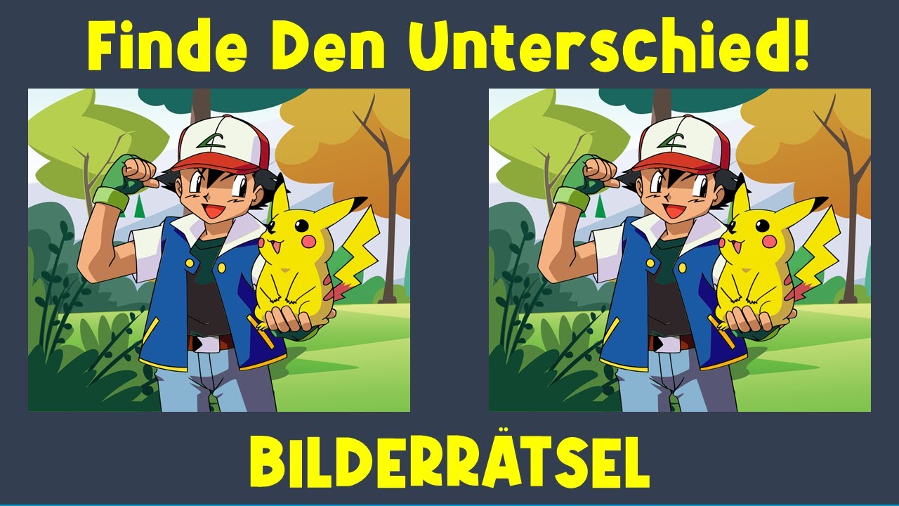 Pok&eacute;mon Pikachu - Bilder R&auml;tsel 🔎 Finde den Fehler 🔍 | Finde den Unterschied