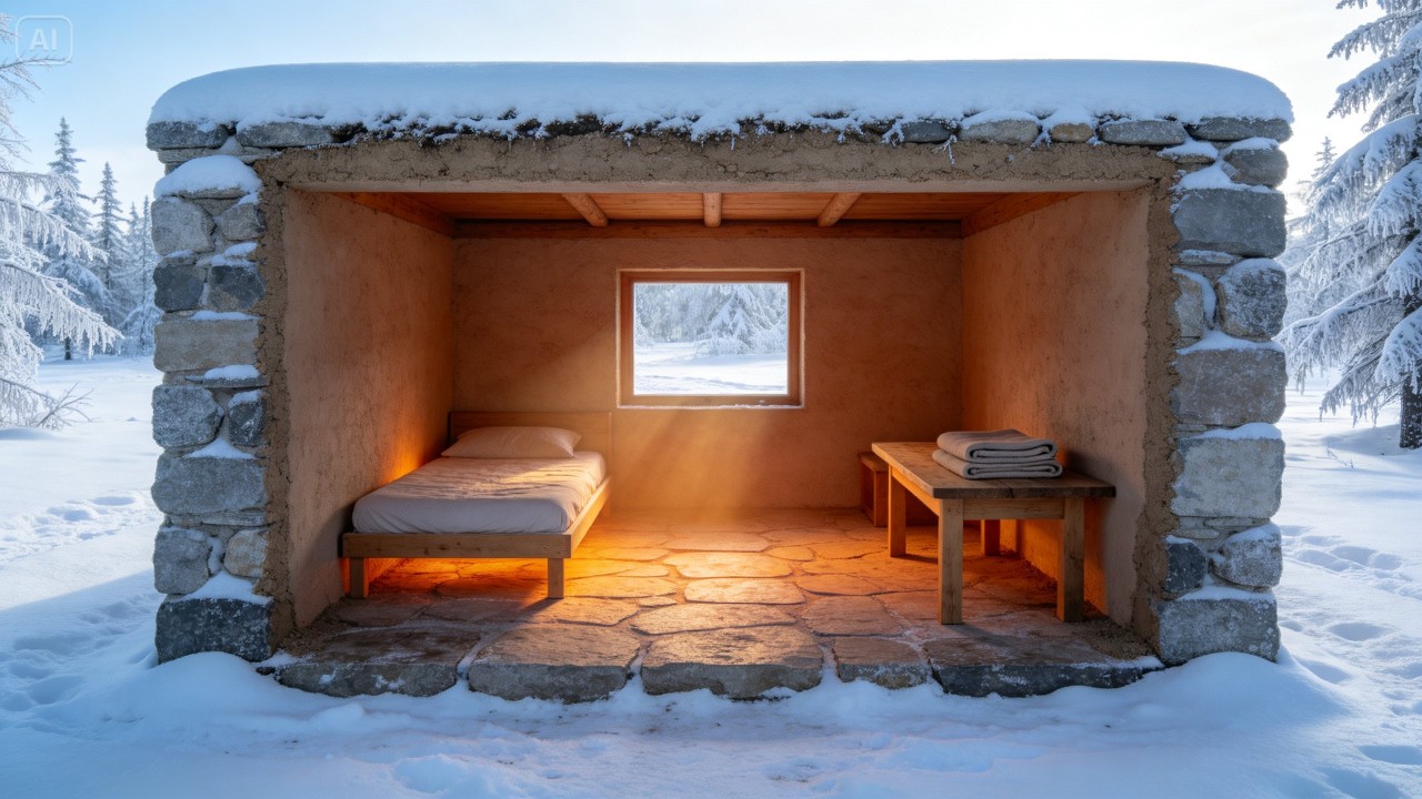 NEIGHBORS LAUGHED AT HIS STONE FLOOR HEATER — UNTIL IT POWERED WINTER SURVIVAL FOR 8 HOURS