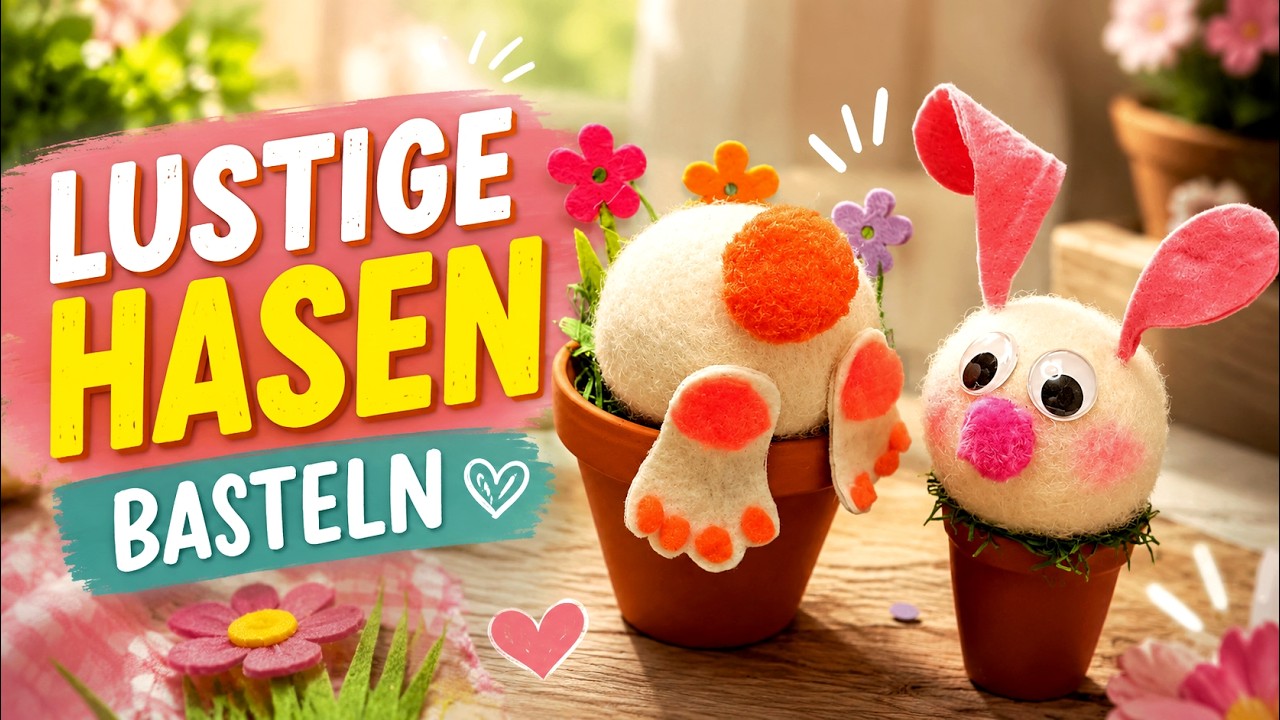 OSTERHASEN im Blumentopf basteln / Hasenpo / Ostern DIY