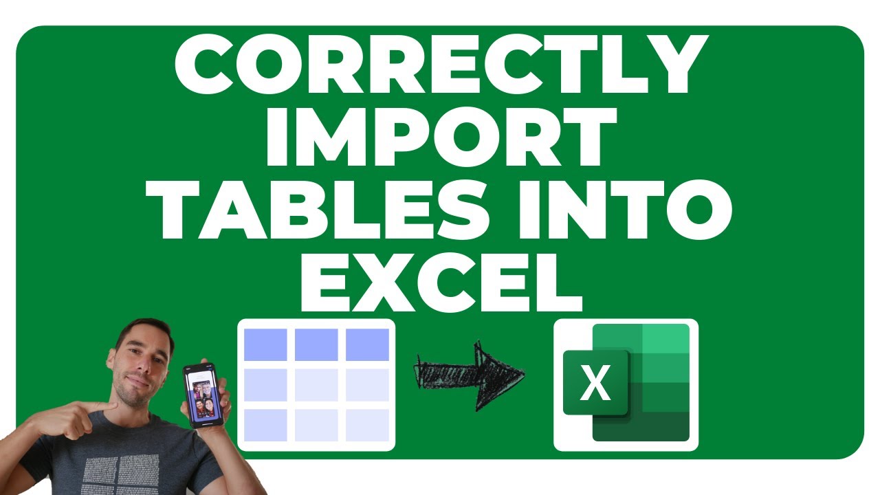 How To Import Tables into Excel