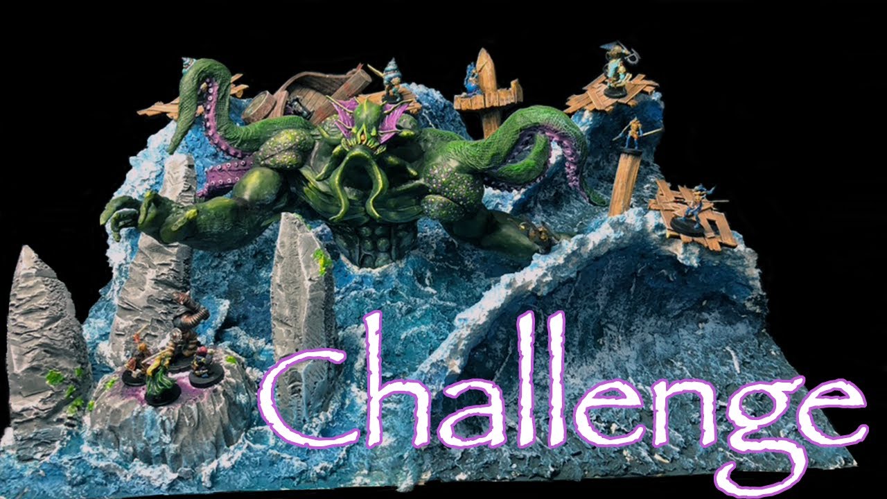 Epic Cthulhu Sea Diorama for D&D, Bards Craft challenge