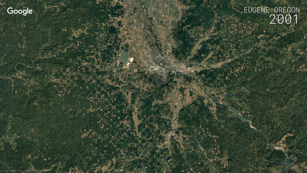 Google Timelapse: Eugene, Oregon