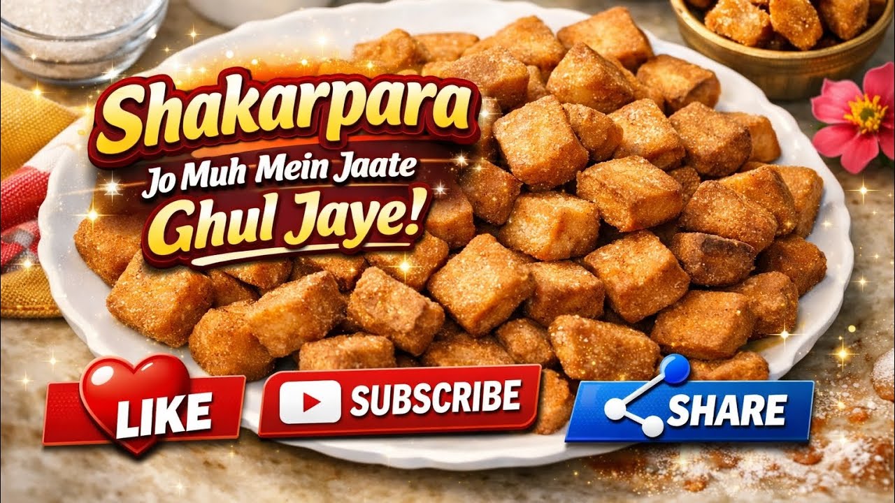 Aisa shakarpara jo muh me jate ghul jaye#chhayakitchen #bristihomekitchen #easycooking 
