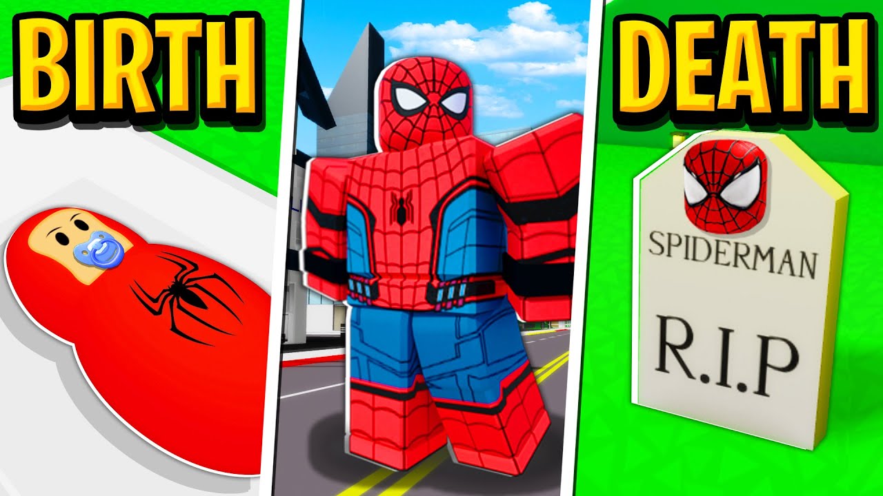 От рождения до смерти ЧЕЛОВЕКА-ПАУКА в Roblox BROOKHAVEN RP!!