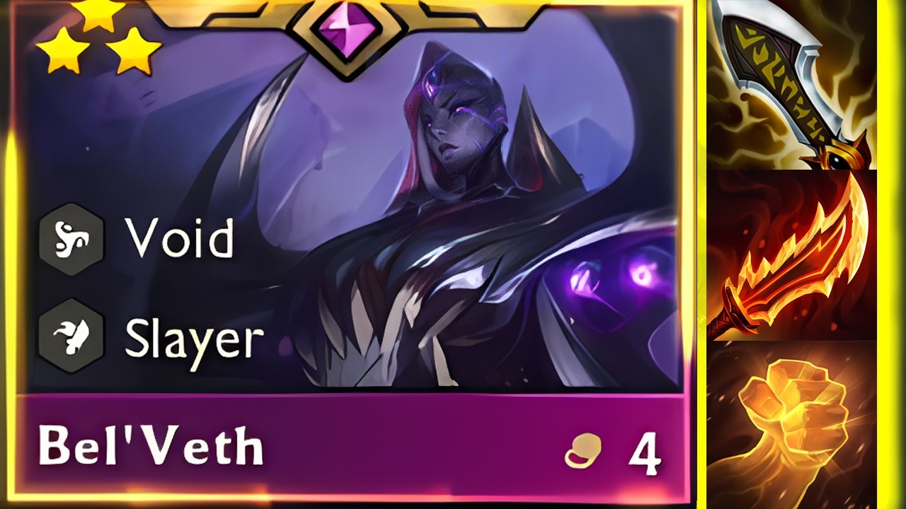 Belveth ⭐⭐⭐ 3 Star 6 Slayer with BROKEN BUILD | Rift Herald ⭐⭐⭐ 3 Star | TFT SET 16