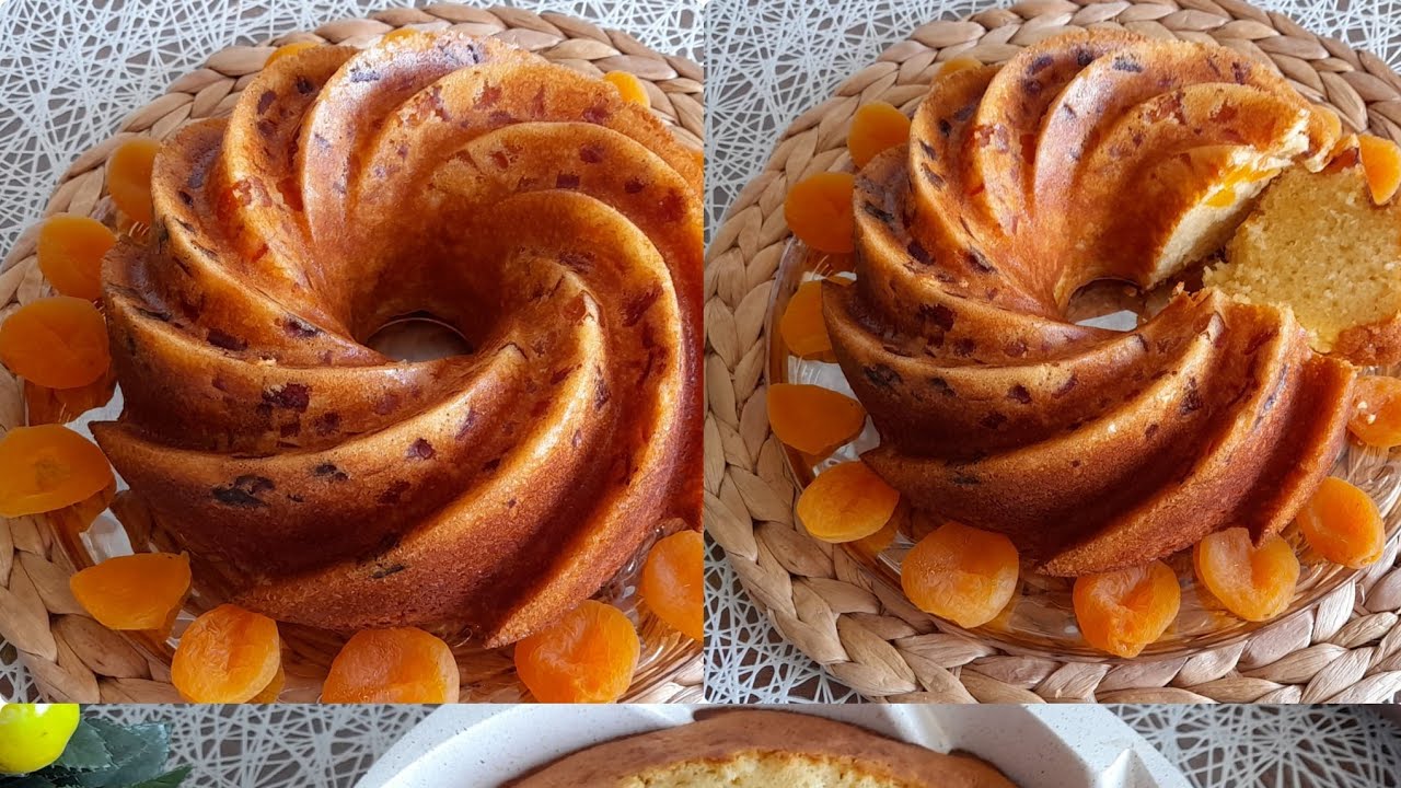 كيكة المشمش المجفف طعمها رائع و خفيفة جربها ما راح تندم