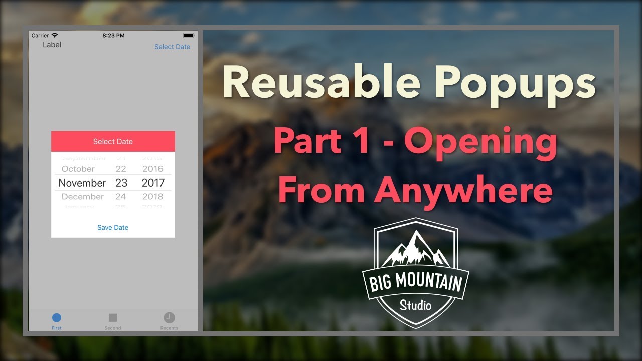 Reusable Custom Popups - Part 1 (iOS, Xcode 9, Swift 4)