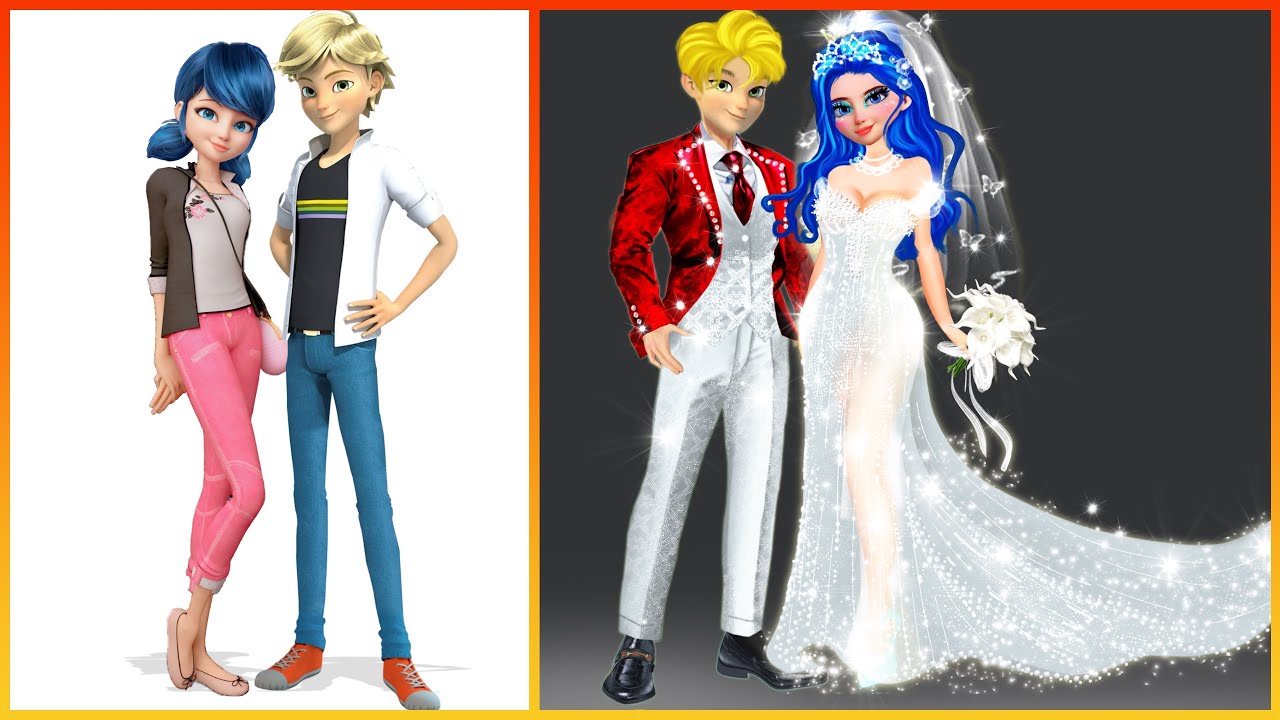 Miraculous : Ladybug & Catnoir Get Married - GLOW UP Bride & Groom  fashion wow