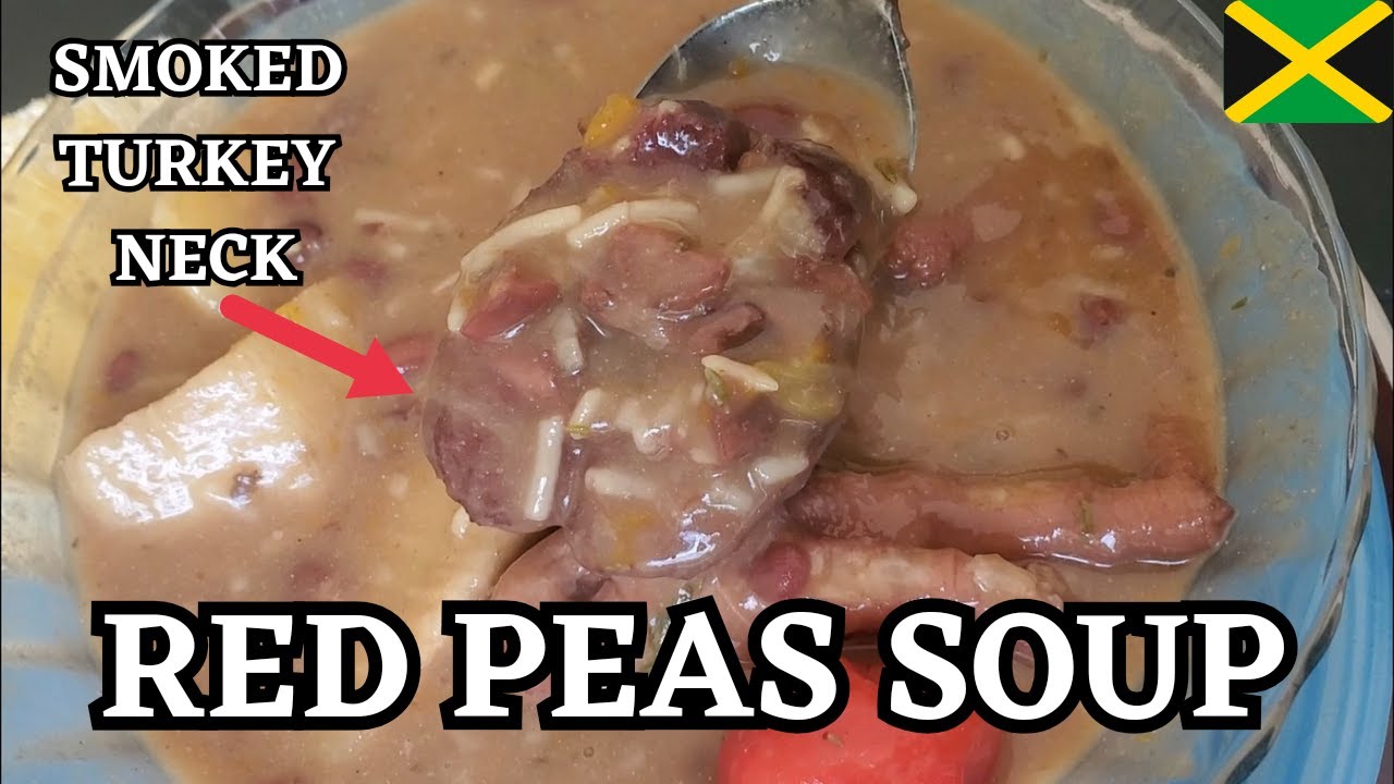 HOW TO COOK JAMAICAN RED PEAS SOUP WITH SMOKED TURKEY NECKS || EASY & QUICK RECIPE || No PIG