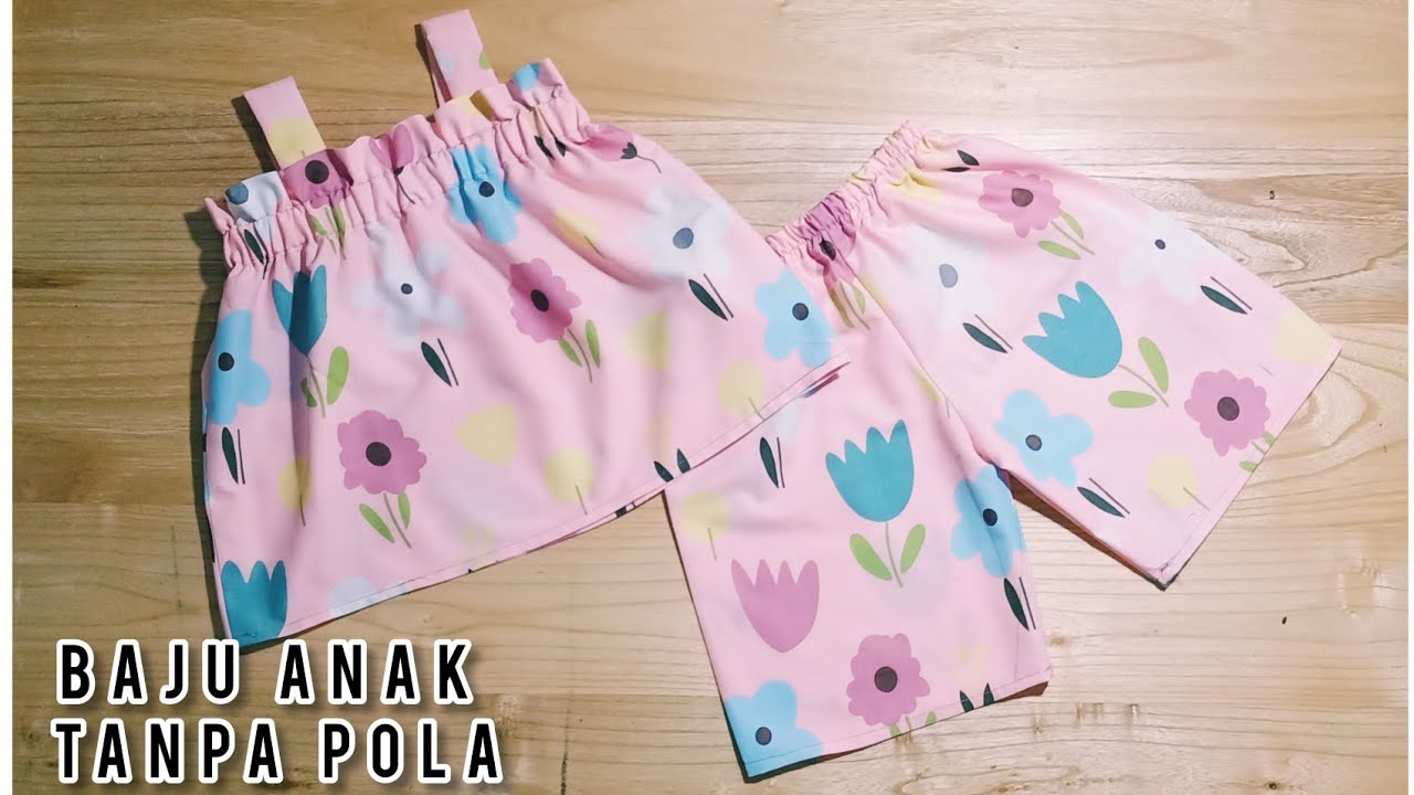 Cute Baby Top With pant Cutting || baju anak || HAND MADE BAJU ANAK TANPA POLA || DIY BABY DRESS