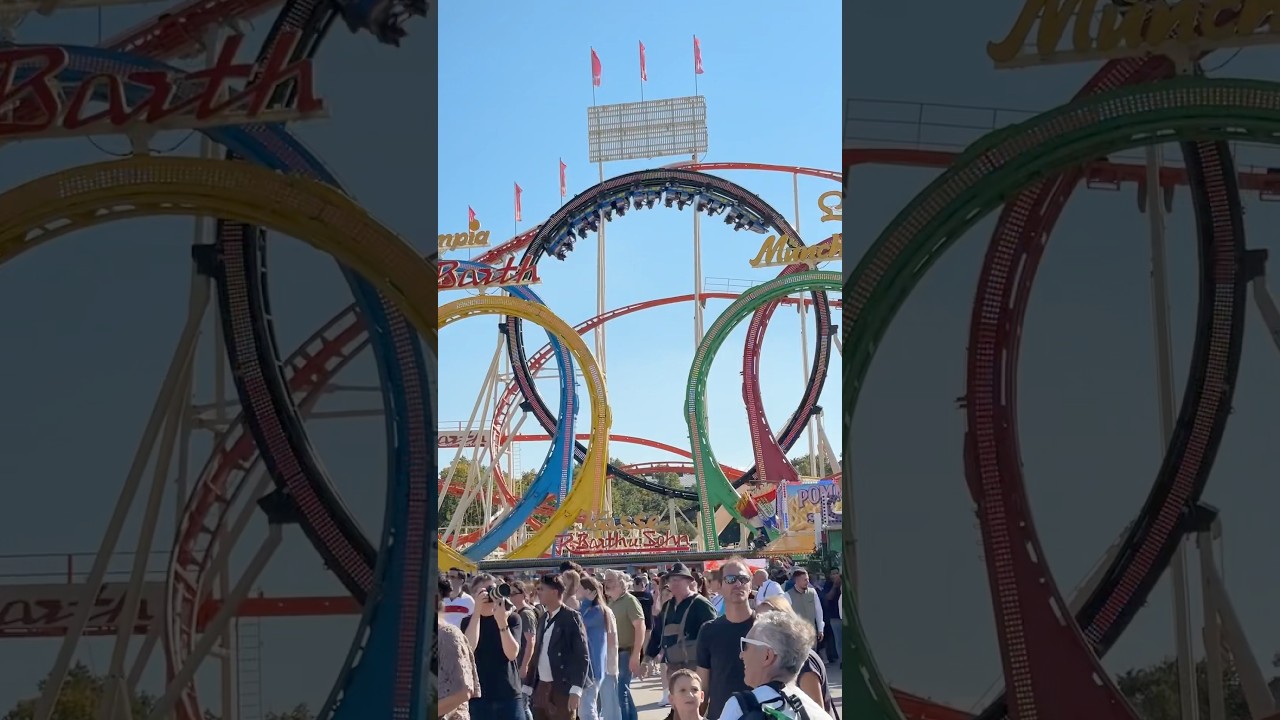 The GREATEST portable roller coaster in the world - Olympic Looping - Oktoberfest Munich 2024