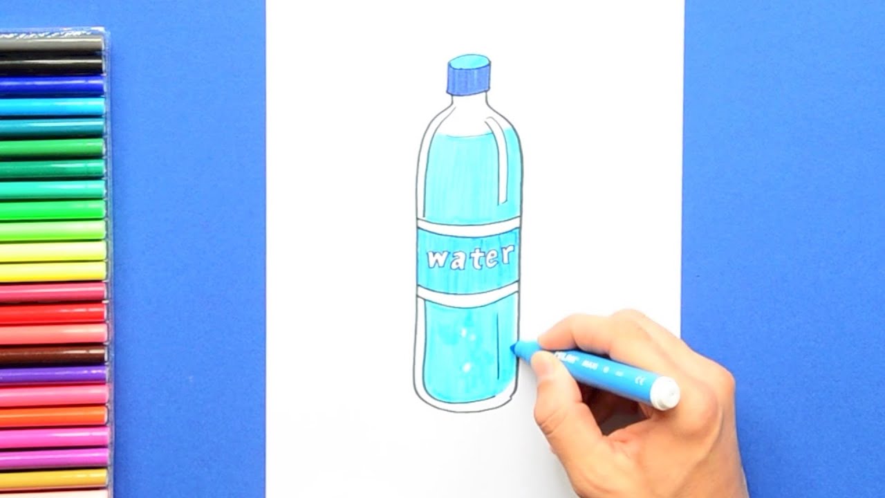 How to draw a Water Bottle