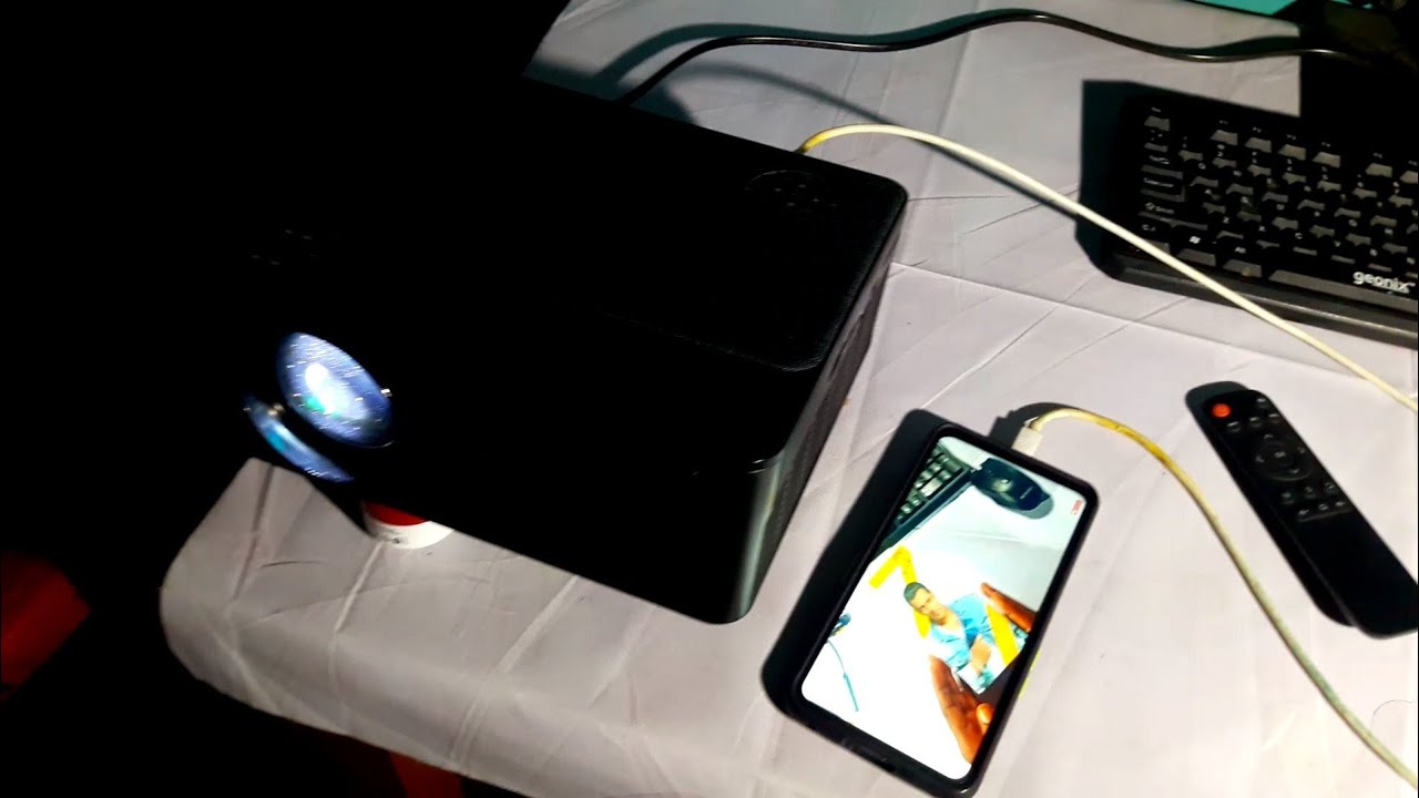 How to connect mobile screen true usb cable in Visitek V6 Projecter
