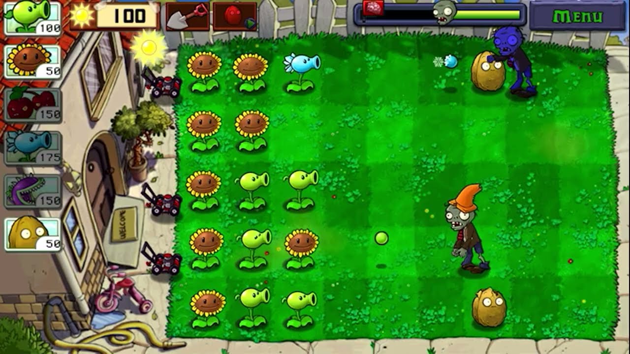 Plants vs zombies Mobile full Gameplay 100%