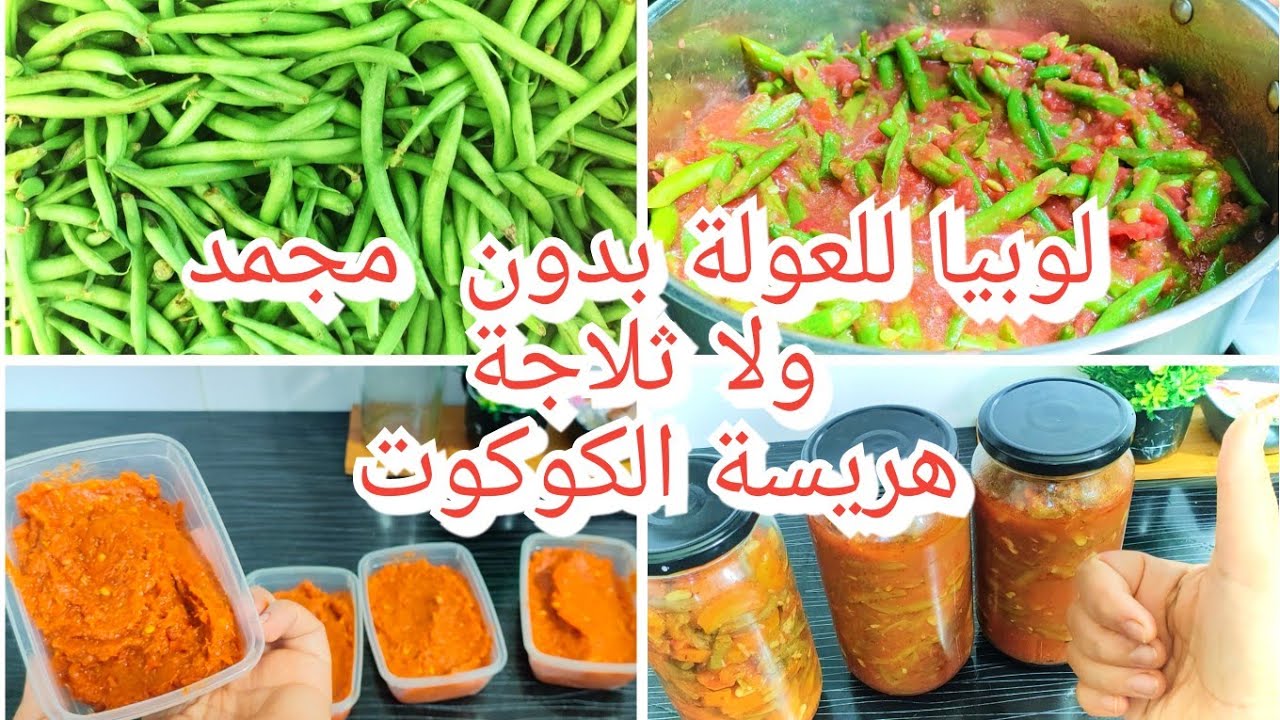 لوبيا خضراء موشطو للعولة بزوج طرق فالبلاكار فقط هريسة الكوكوت السريعة