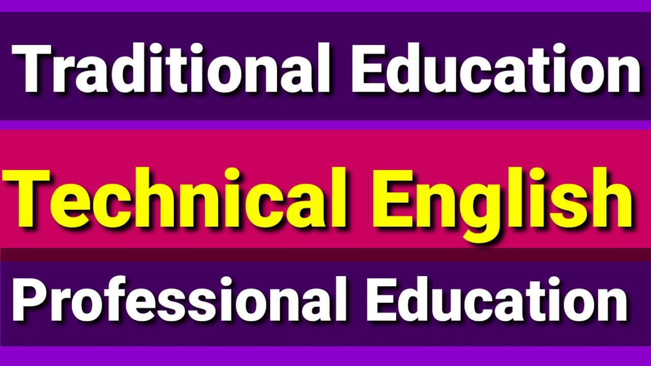 #Technical Education Vs Traditional Education #Traditional Vs Professional Education