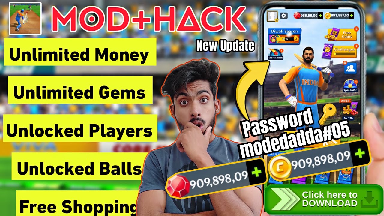 Cricket League  hack mod APK unlimited money and gems || all players unlocked || How to Download