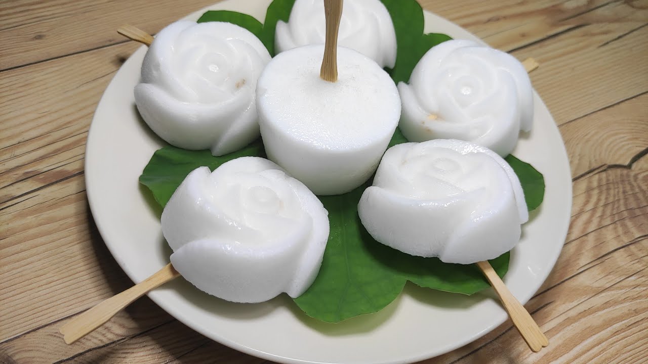 Cara Membuat Aiskrim Popsicle Kelapa Muda | Popsicle Tanpa Susu
