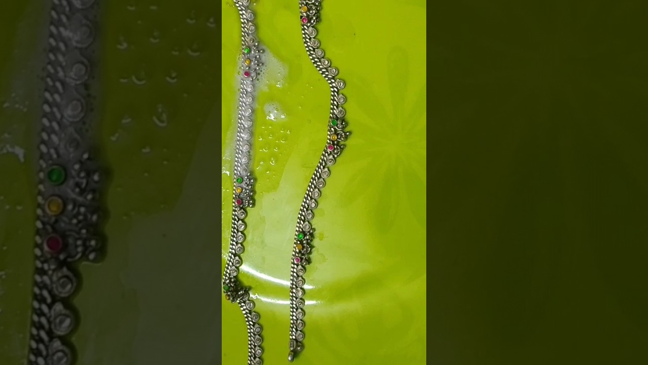 How to clean silver anklets/Pattelu #cleaning #silver #diy #laxmichandana