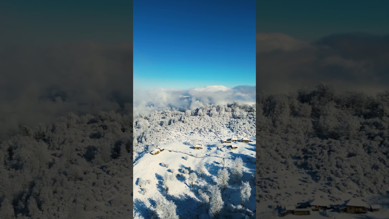 Beautiful winter in the northern mountains of Iran #nature #shorts #how #music #iran #d #mountains
