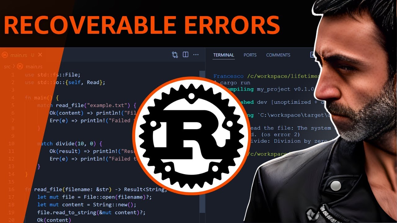 Debugging Rust with Recoverable Errors: Result, Match, ? - Full Crash Rust Tutorial for Beginners