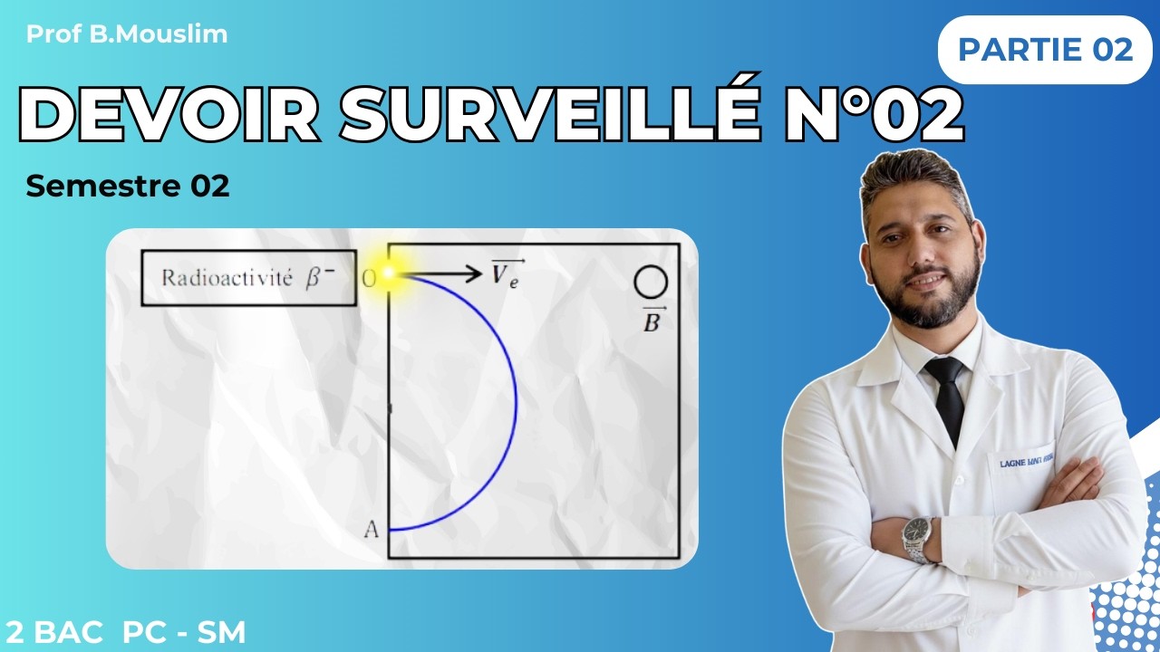 Devoir surveillé n°2 S2 - Partie 2 - Particule chargée - 2 Bac BIOF PC / SM - Prof Mouslim