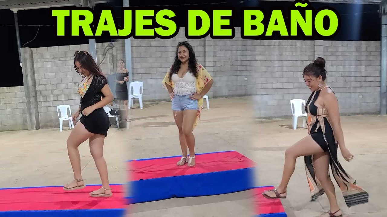 Chica luciendo sus trajes de baño en la pasarela