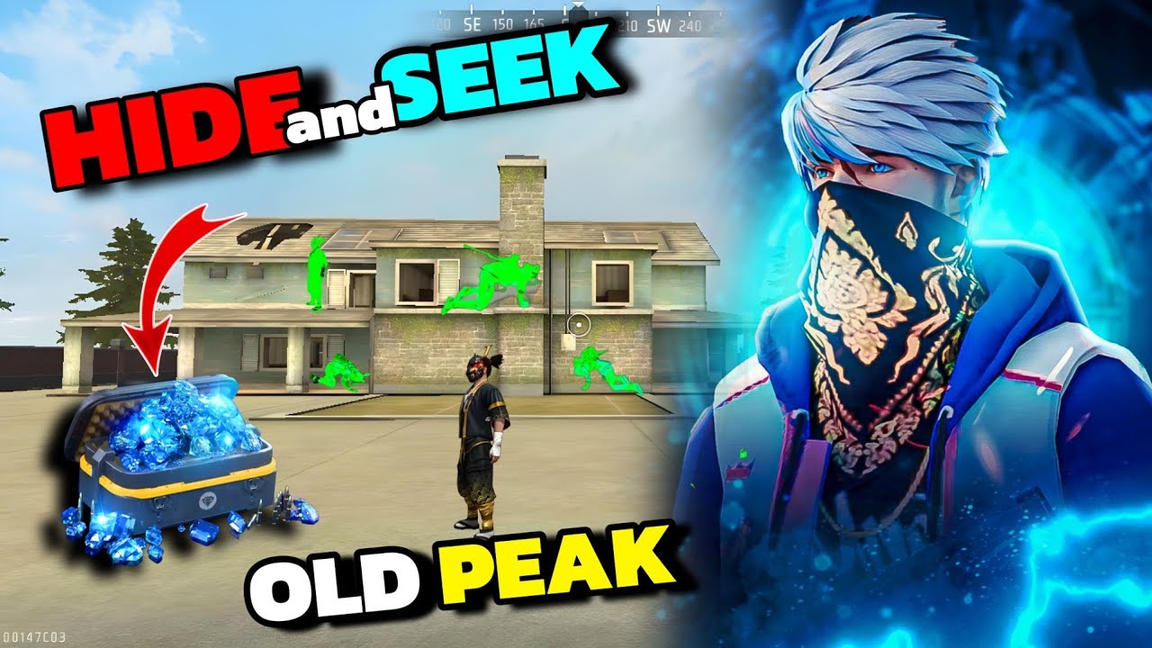 Playing Hide & Seek In Old Peak 😱 Impossible Challenge 😊 - Garena free fire