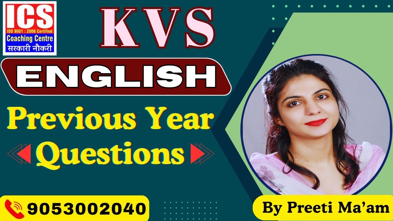 KVS ENGLISH Previous Year Questions (Class-1) | By Preeti Ma'am