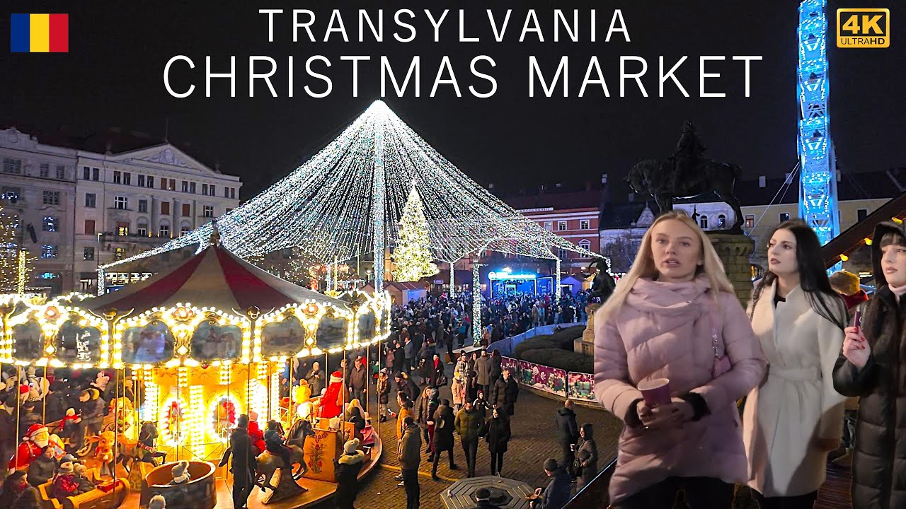 🎄Transylvania Christmas Market: A Magical Walk in Cluj-Napoca 4K HDR