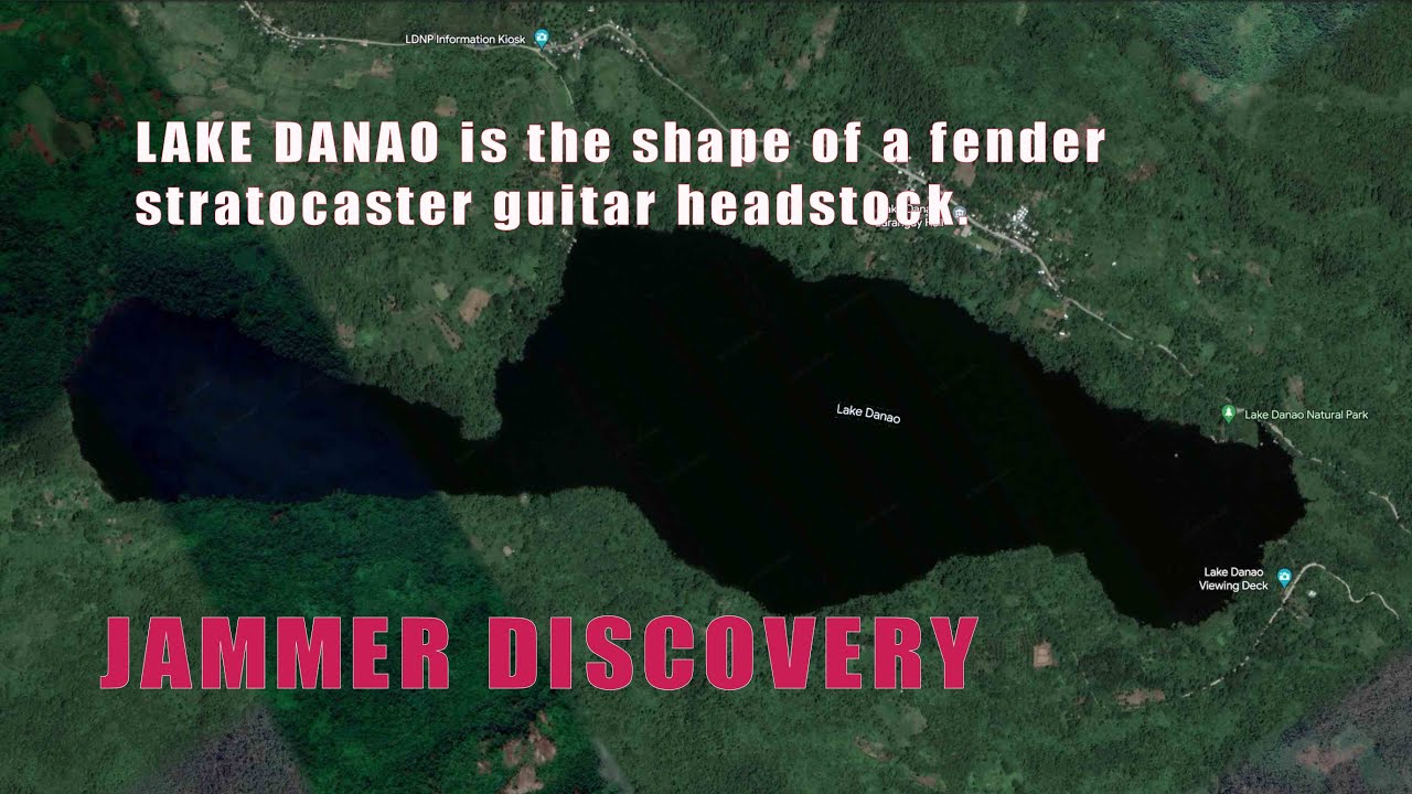 LAKE DANAO ORMOC, LEYTE, PHILIPPINES.  Is the shape of a fender stratocaster guitar headstock