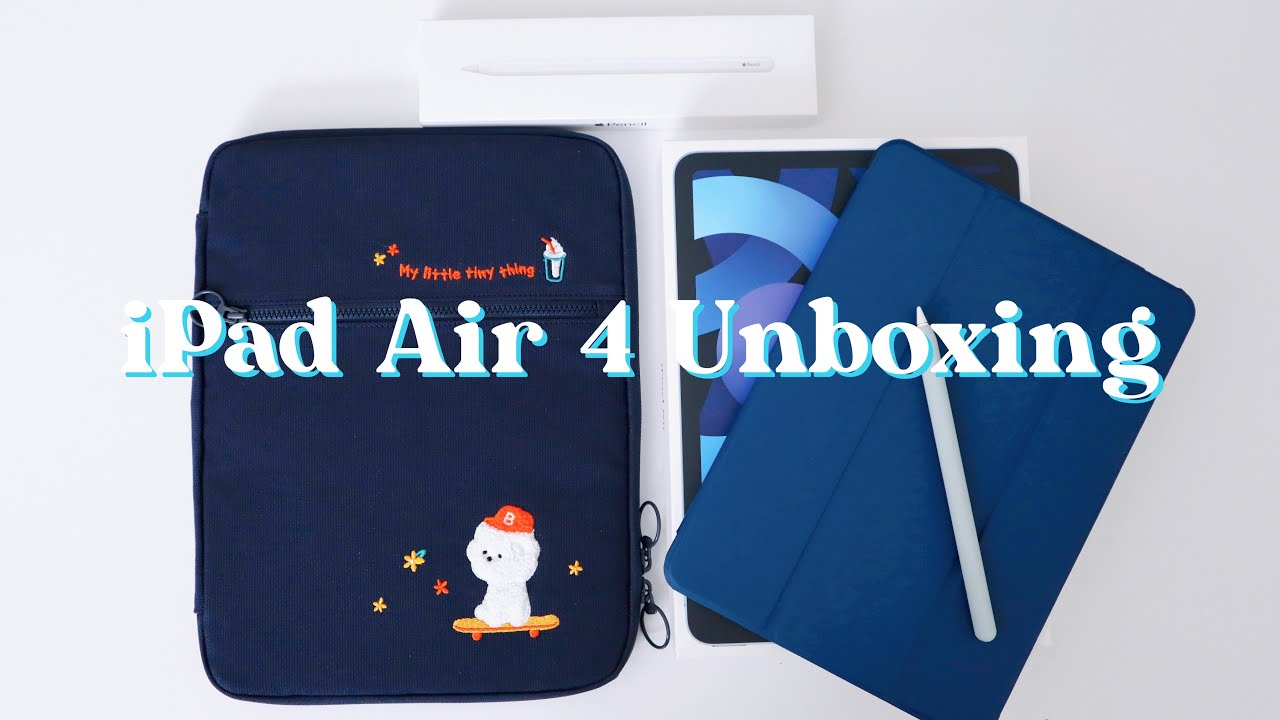 iPad Air 4 Sky Blue + Accessories Unboxing
