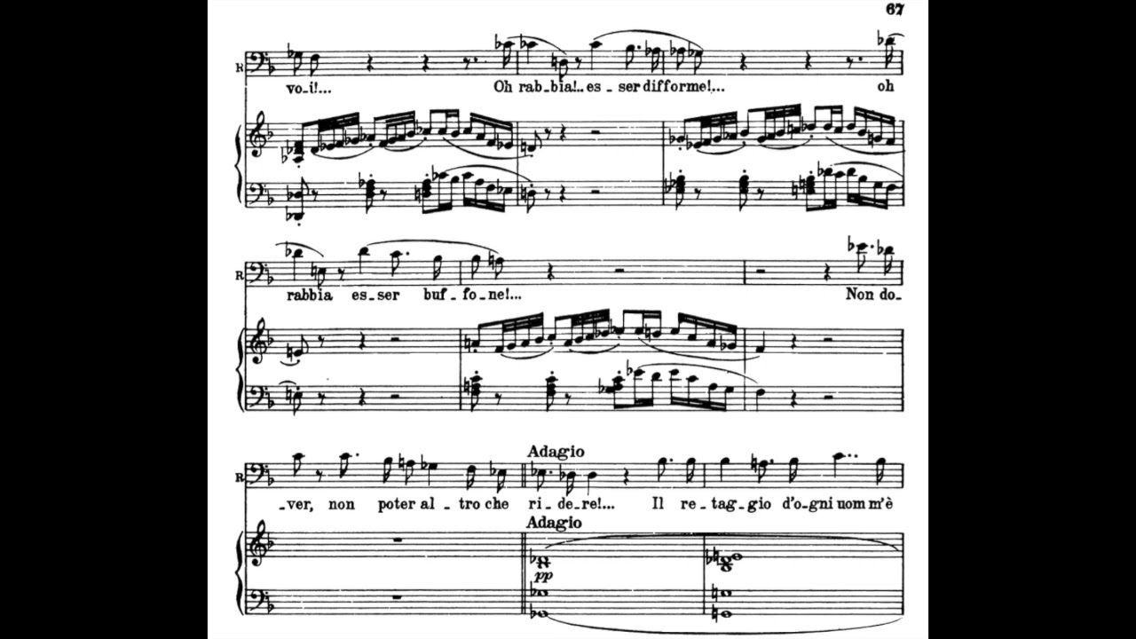 Titta Ruffo - Verdi: Rigoletto: Pari siamo (1908) [score]
